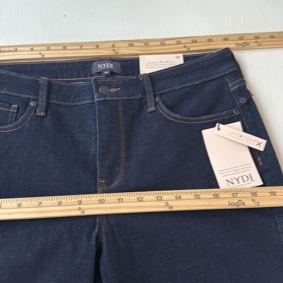 NWT NYDJ RELAXED SLENDER DARK WASH JEANS SIZE 10 LIFT TUCK MAGICAL - Picture 10 of 14
